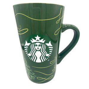 Starbucks 2020 Holiday Siren Logo Green Swirl Coffee Mug, 16 fl oz